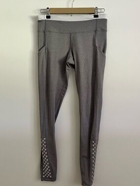 Lululemon Grey Leggings With White Details